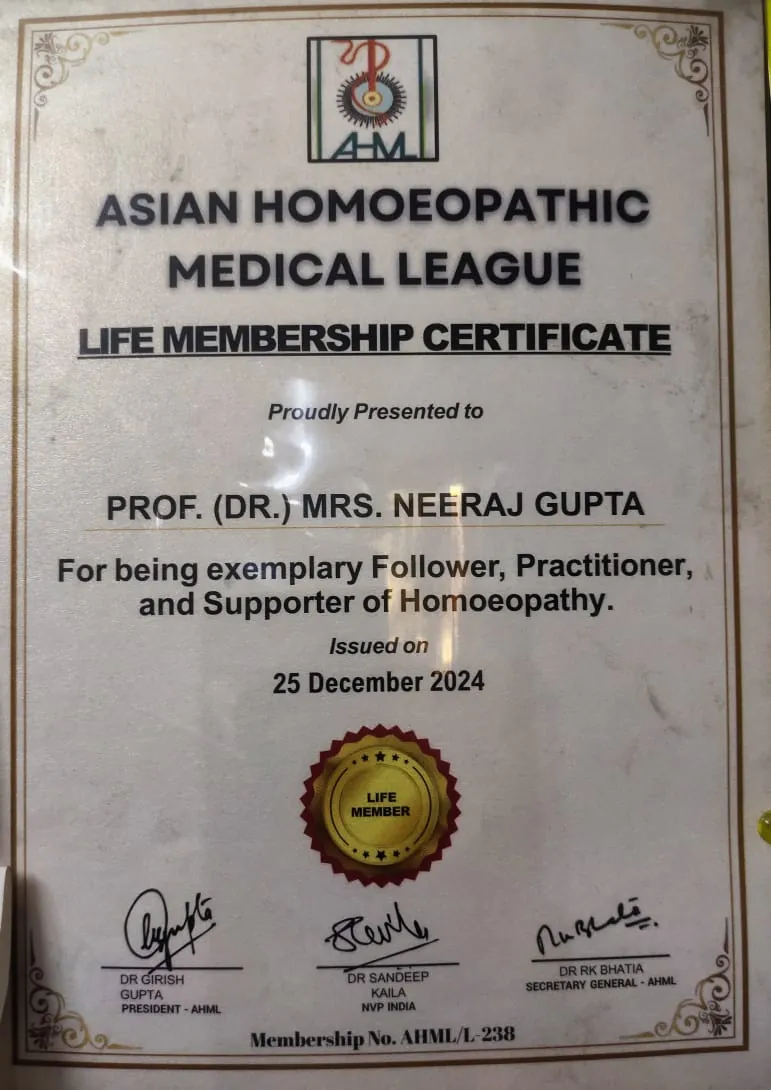 Asian Homoeopathic Medical League — Life Membership (2024)