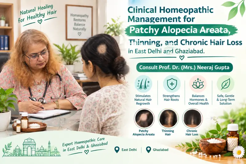 Hair Loss & Alopecia Areata: Constitutional Homeopathic Treatment in Delhi NCR