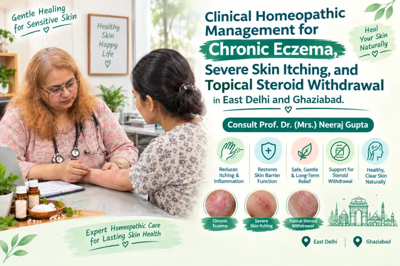 Chronic Eczema & Atopic Dermatitis: Long-Term Relief Through Constitutional Homeopathy in Delhi NCR