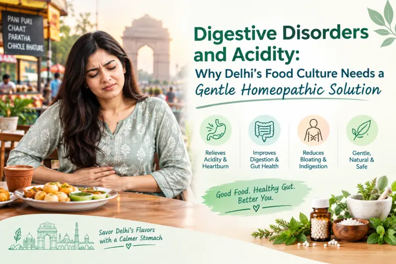 Digestive Disorders and Acidity: Why Delhi's Food Culture Needs a Gentle Homeopathic Solution