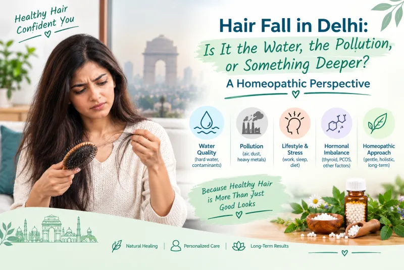 Hair Fall in Delhi: Is It the Water, the Pollution, or Something Deeper? A Homeopathic Perspective