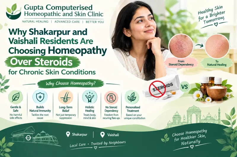 Why Shakarpur and Vaishali Residents Are Choosing Homeopathy Over Steroids for Chronic Skin Conditions