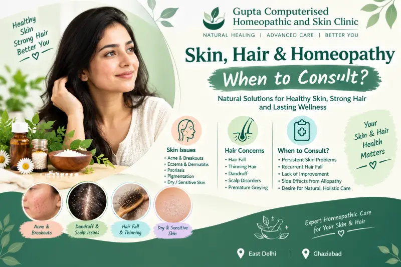 Homeopathy for Skin & Hair Problems – Causes, Treatment & When to Consult