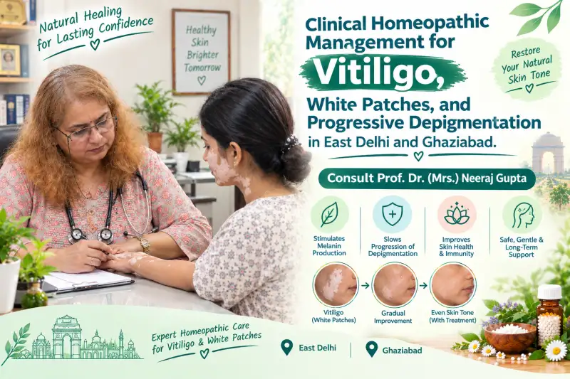 Vitiligo & White Patches: A Constitutional Homeopathic Approach to Repigmentation in Delhi NCR