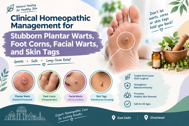 Warts, Corns & Skin Tags: Painless Homeopathic Care Without Recurrence in Delhi NCR
